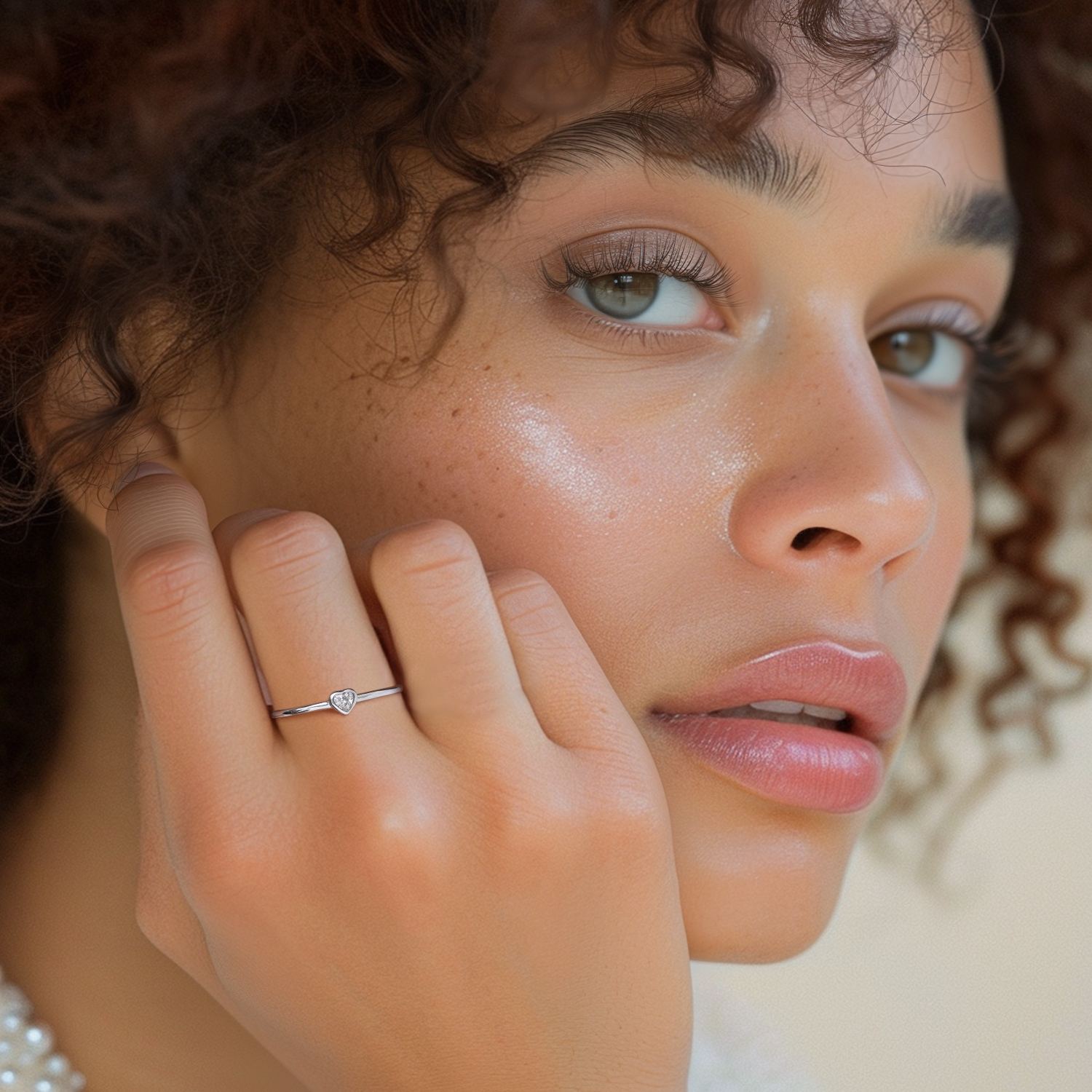 Simple Tiny Heart Wedding Band for Women, Ladies, Mother, Friends, girlfriend