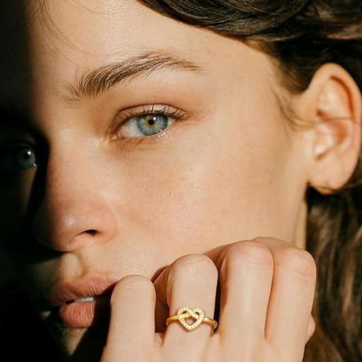 Cubic Zirconia Stackable Love Knot Promise Ring