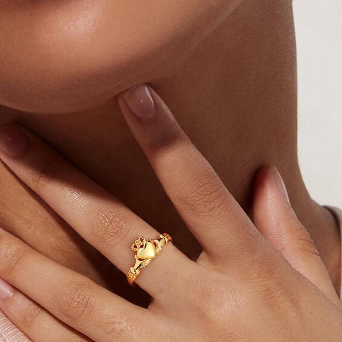 Irish Heart Claddagh Rings for women