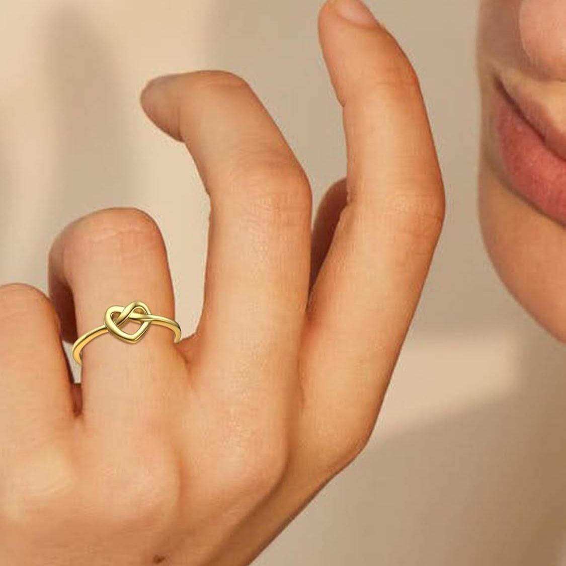  Heart Celtic Knot Wedding Band Rings for Women