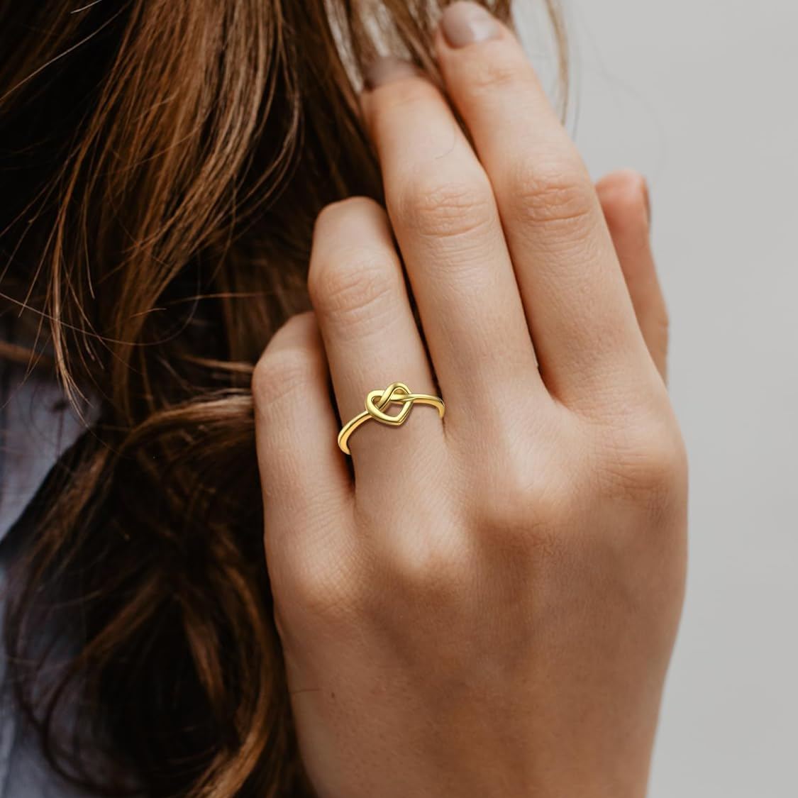 Heart Celtic Knot Wedding Band Rings for Women