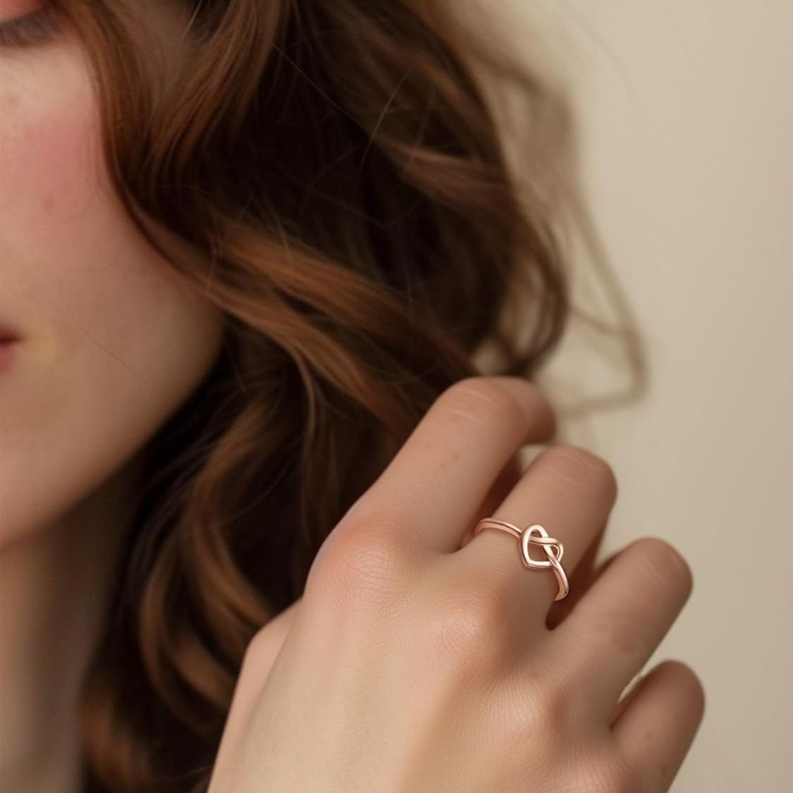 Heart Celtic Knot Wedding Band Rings for Women