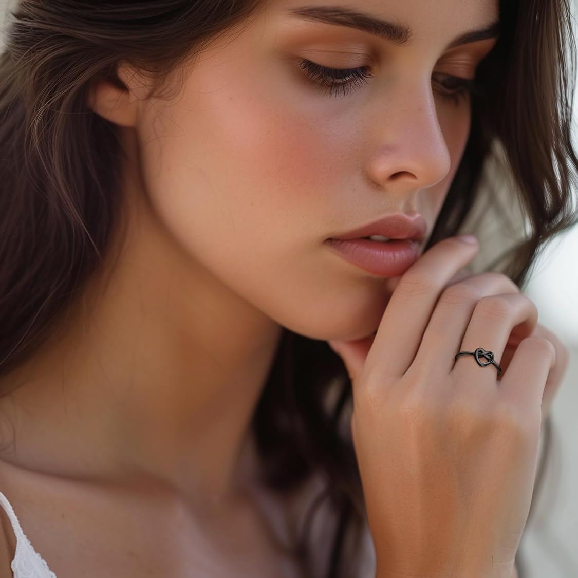 Heart Celtic Knot Wedding Band Rings for Women