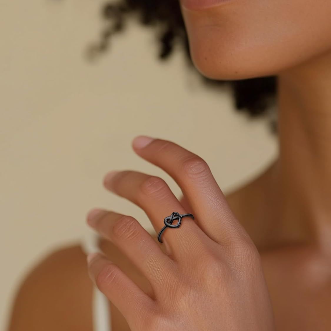 Heart Celtic Knot Wedding Band Rings for Women