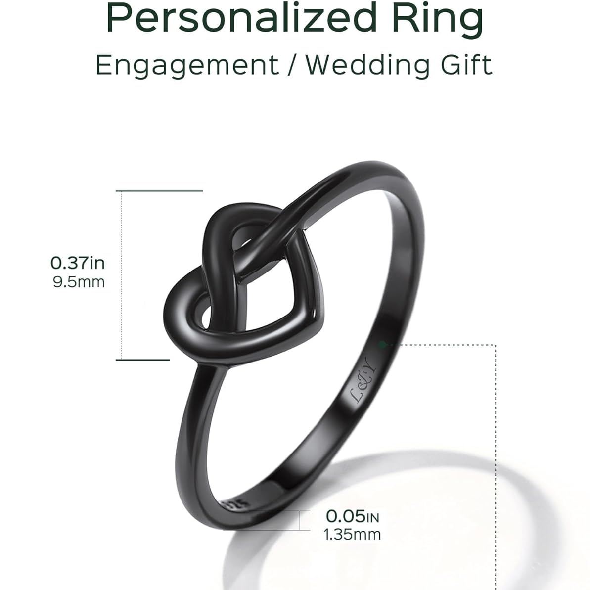 Heart Celtic Knot Wedding Band Rings