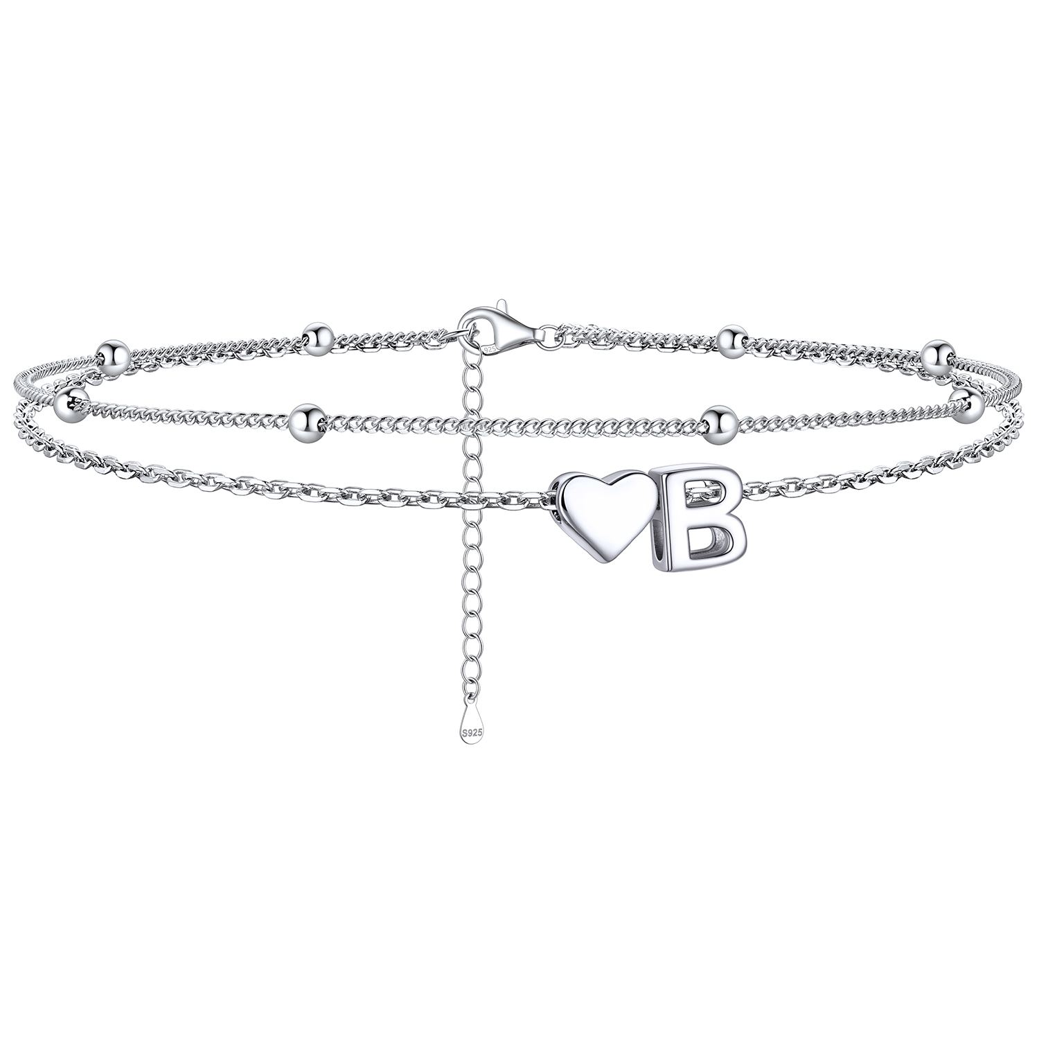 Heart Anklet With Letter