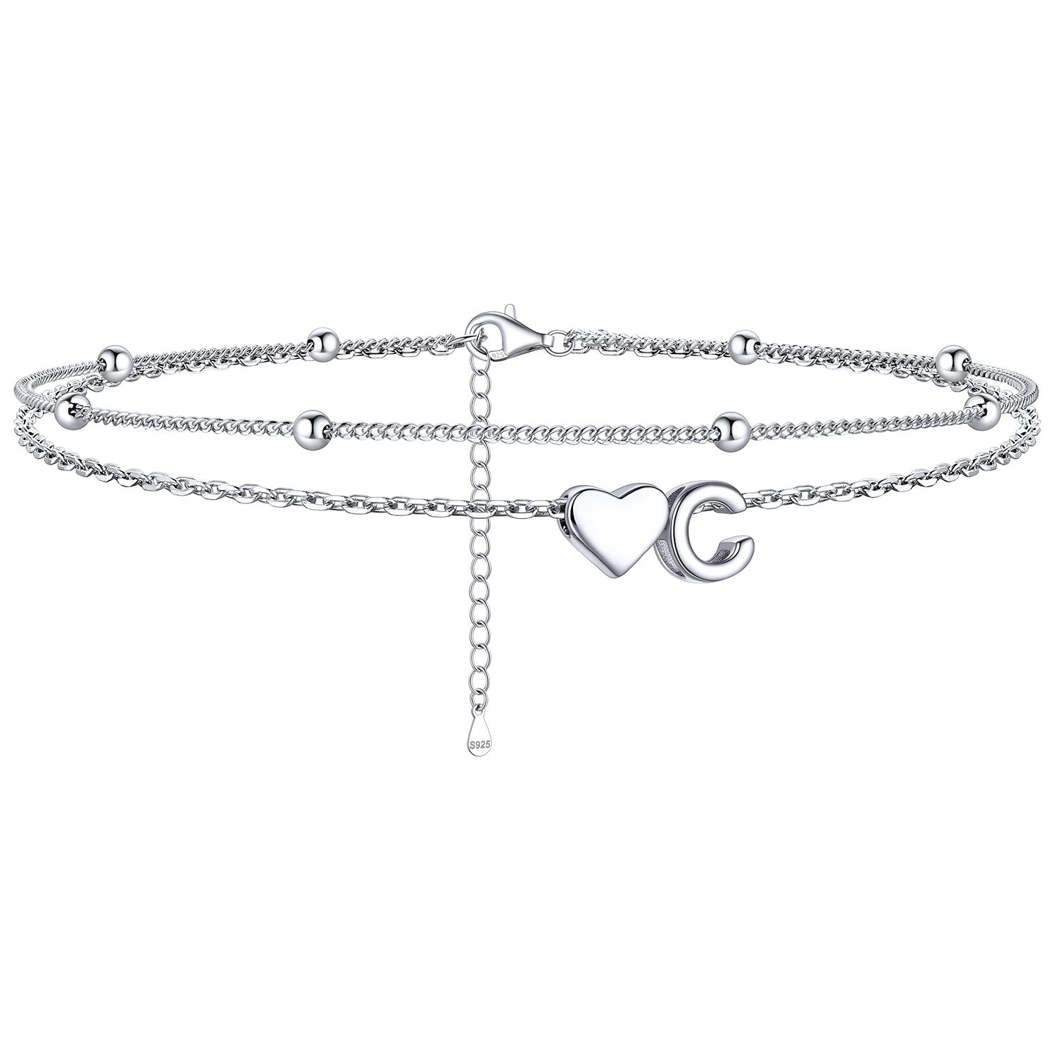 Heart Anklet With Letter
