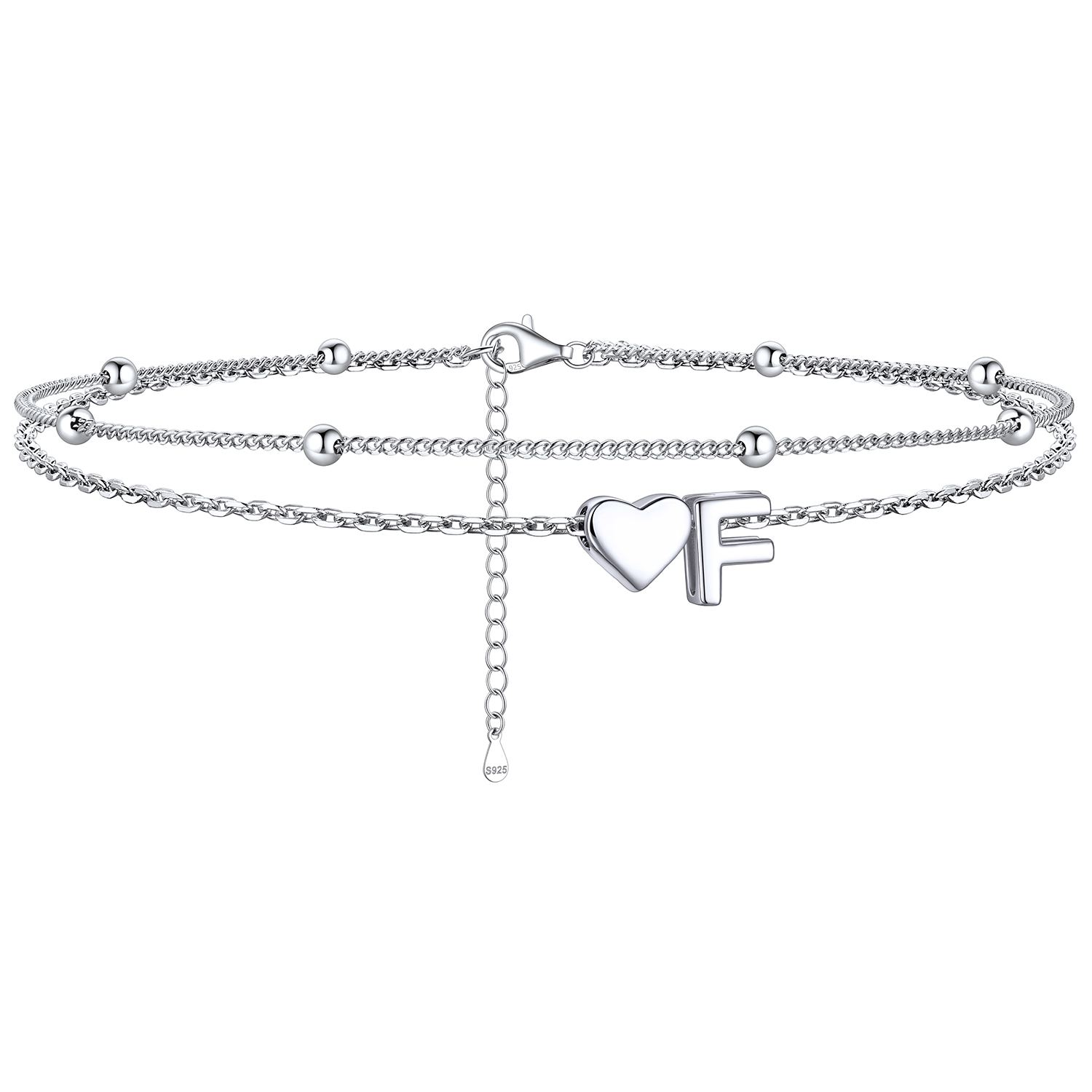Heart Anklet With Letter