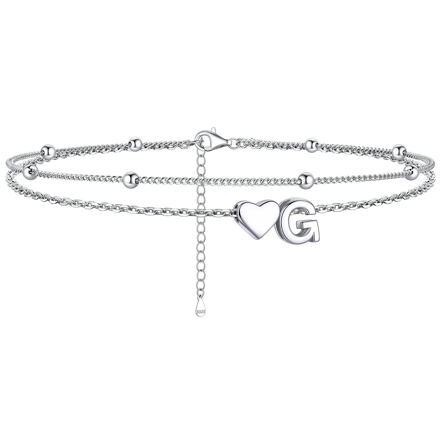 Heart Anklet With Letter