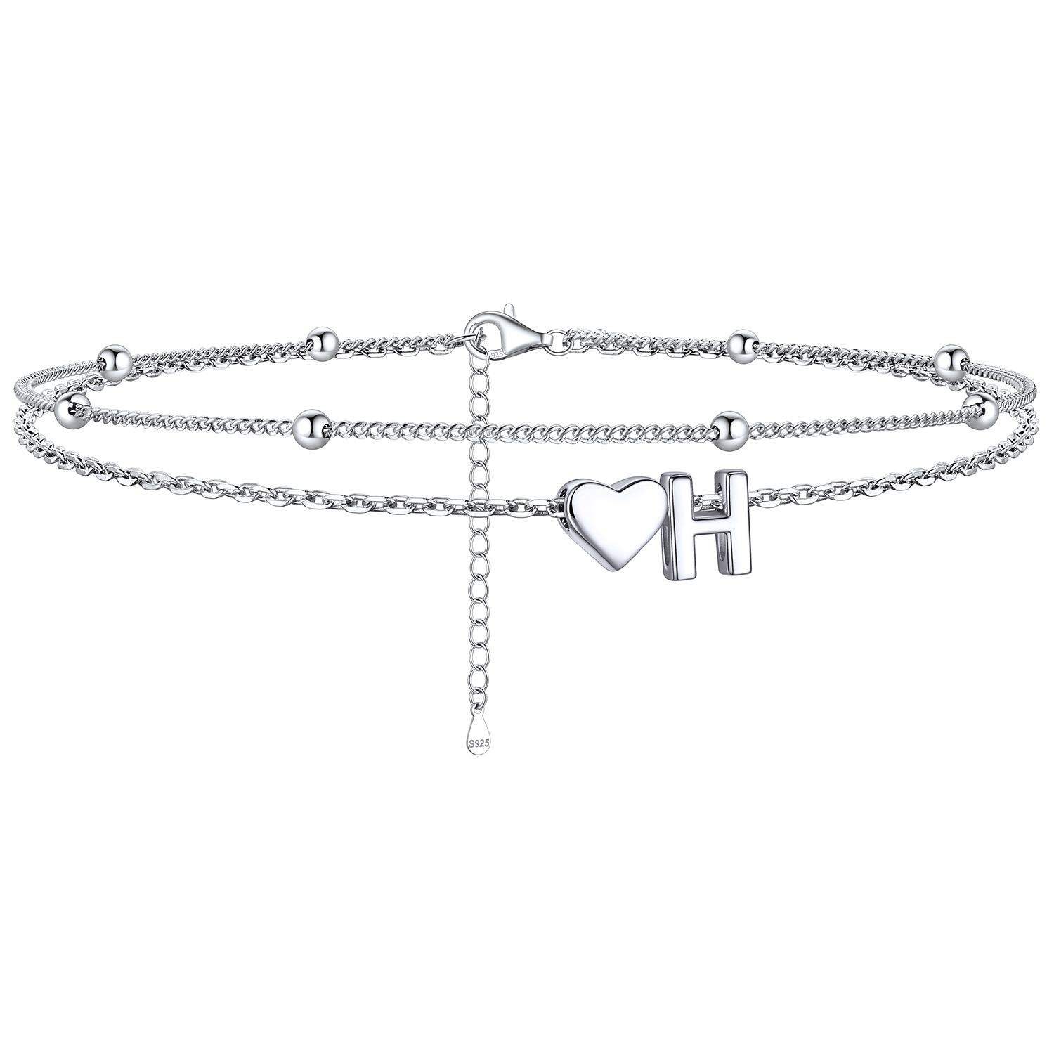 Heart Anklet With Letter