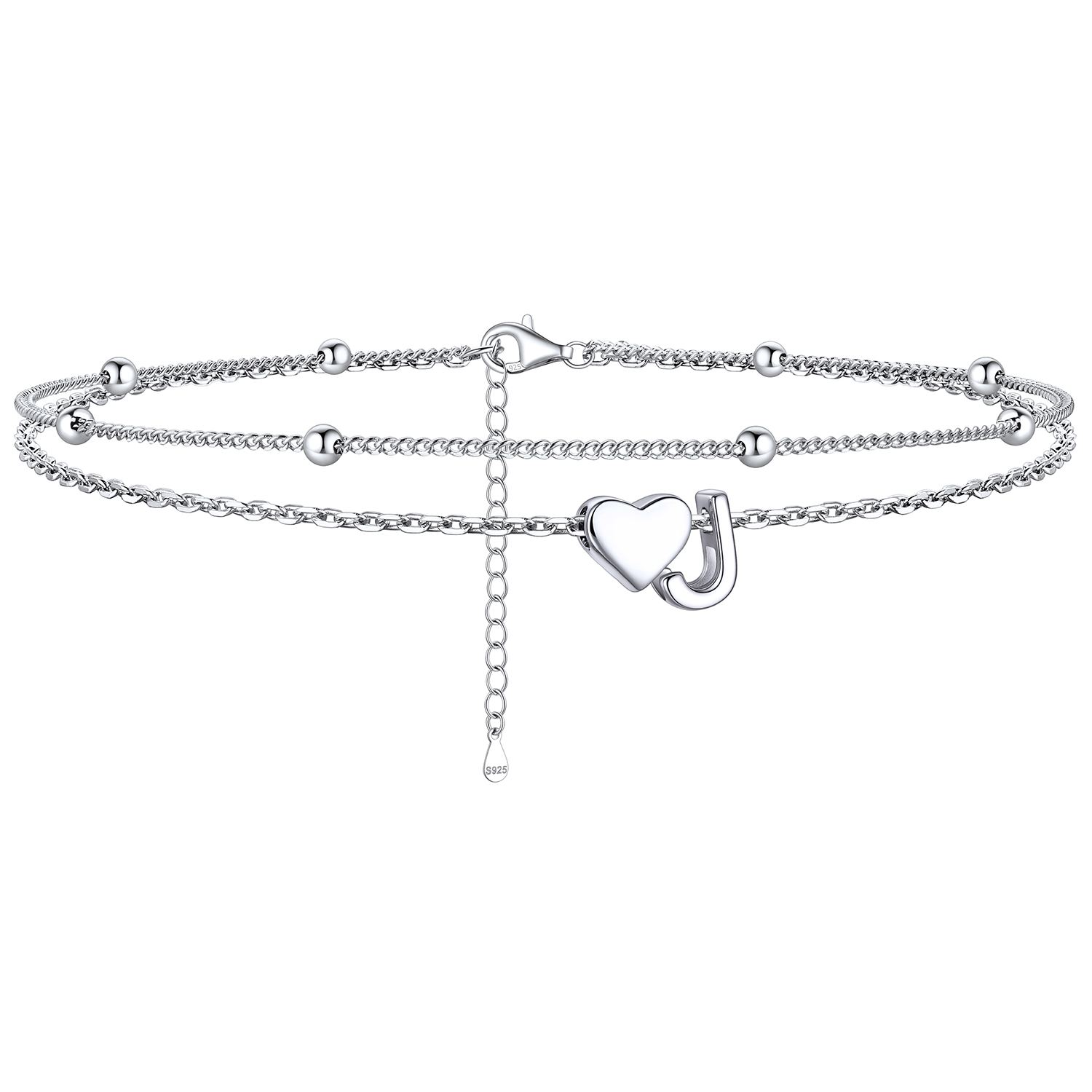 Heart Anklet With Letter