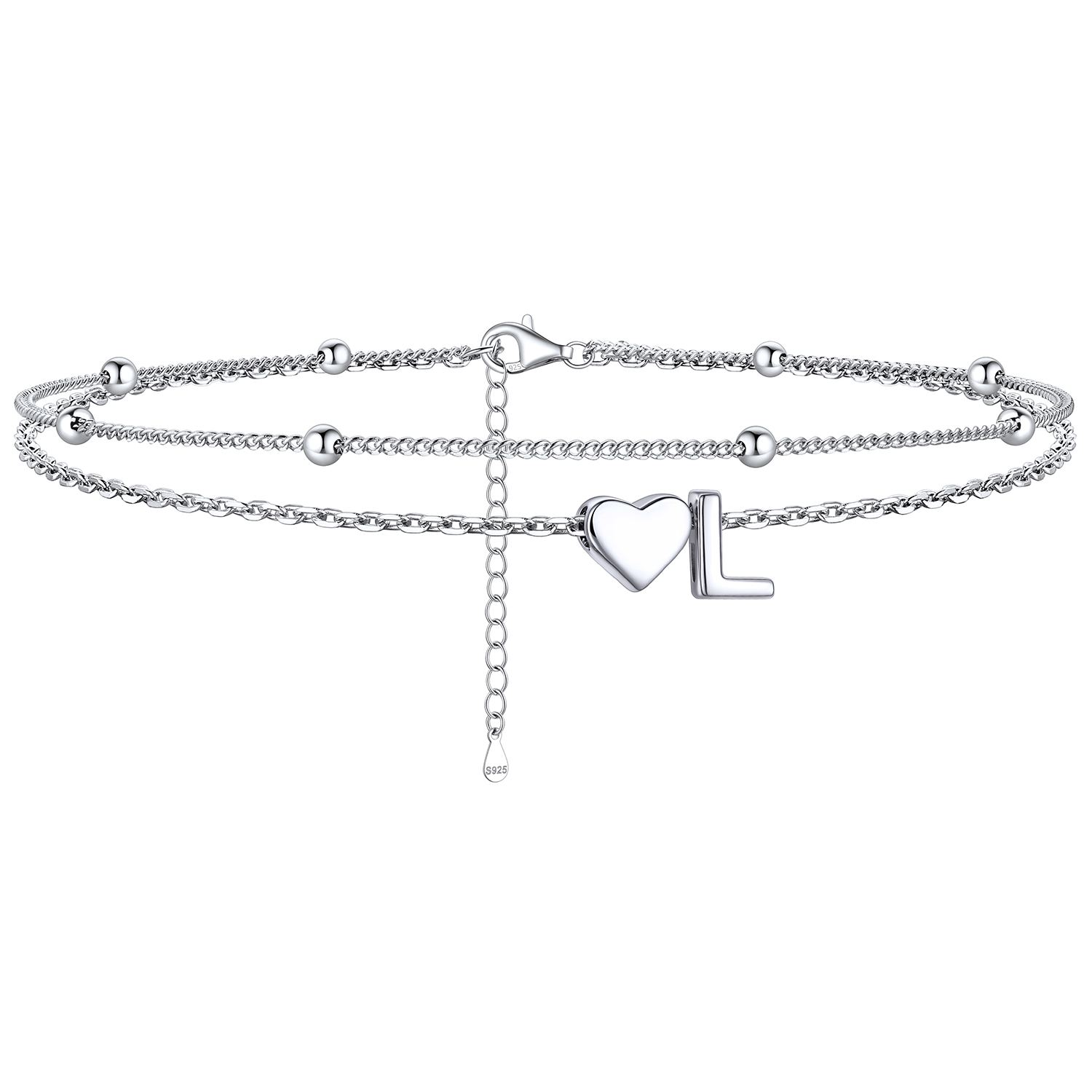 Heart Anklet With Letter