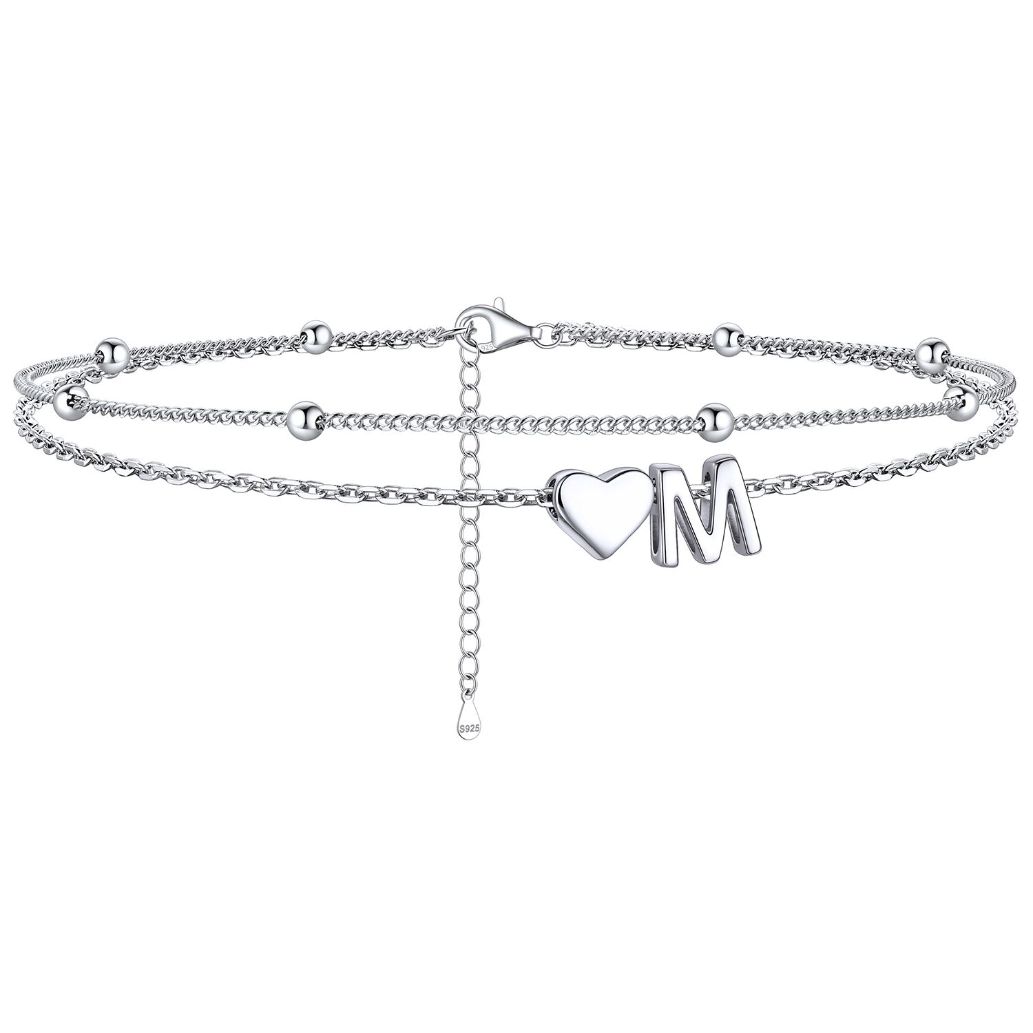 Heart Anklet With Letter