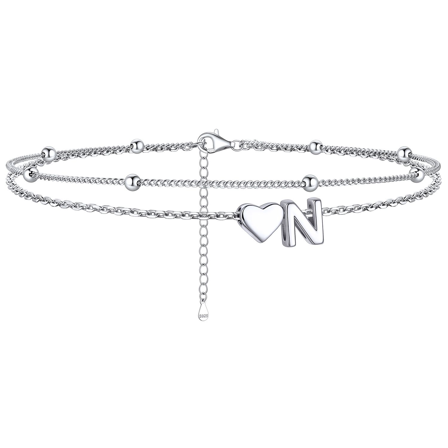 Heart Anklet With Letter