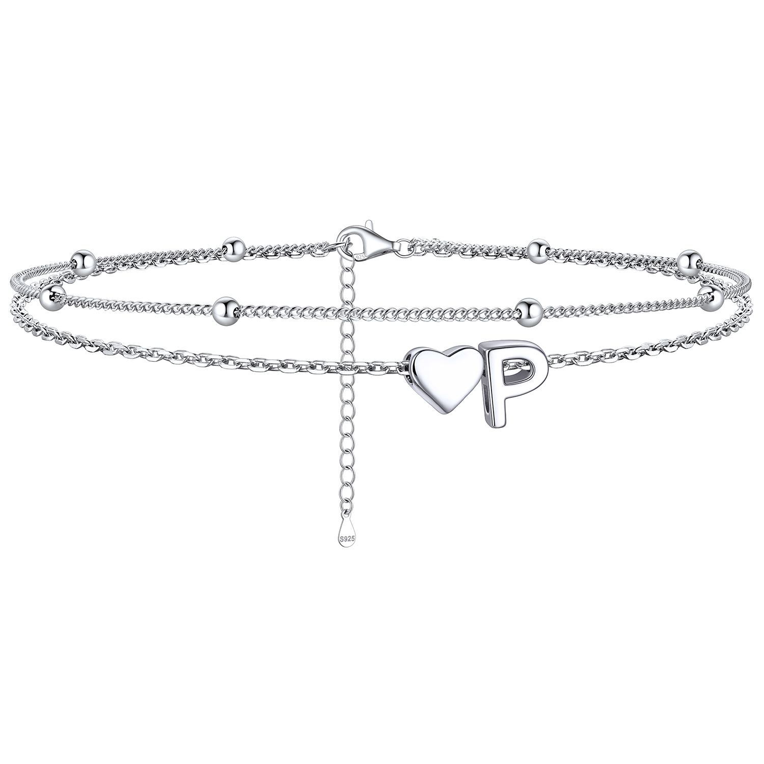 Heart Anklet With Letter