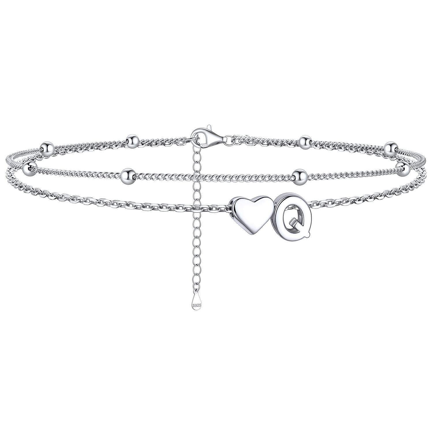 Heart Anklet With Letter