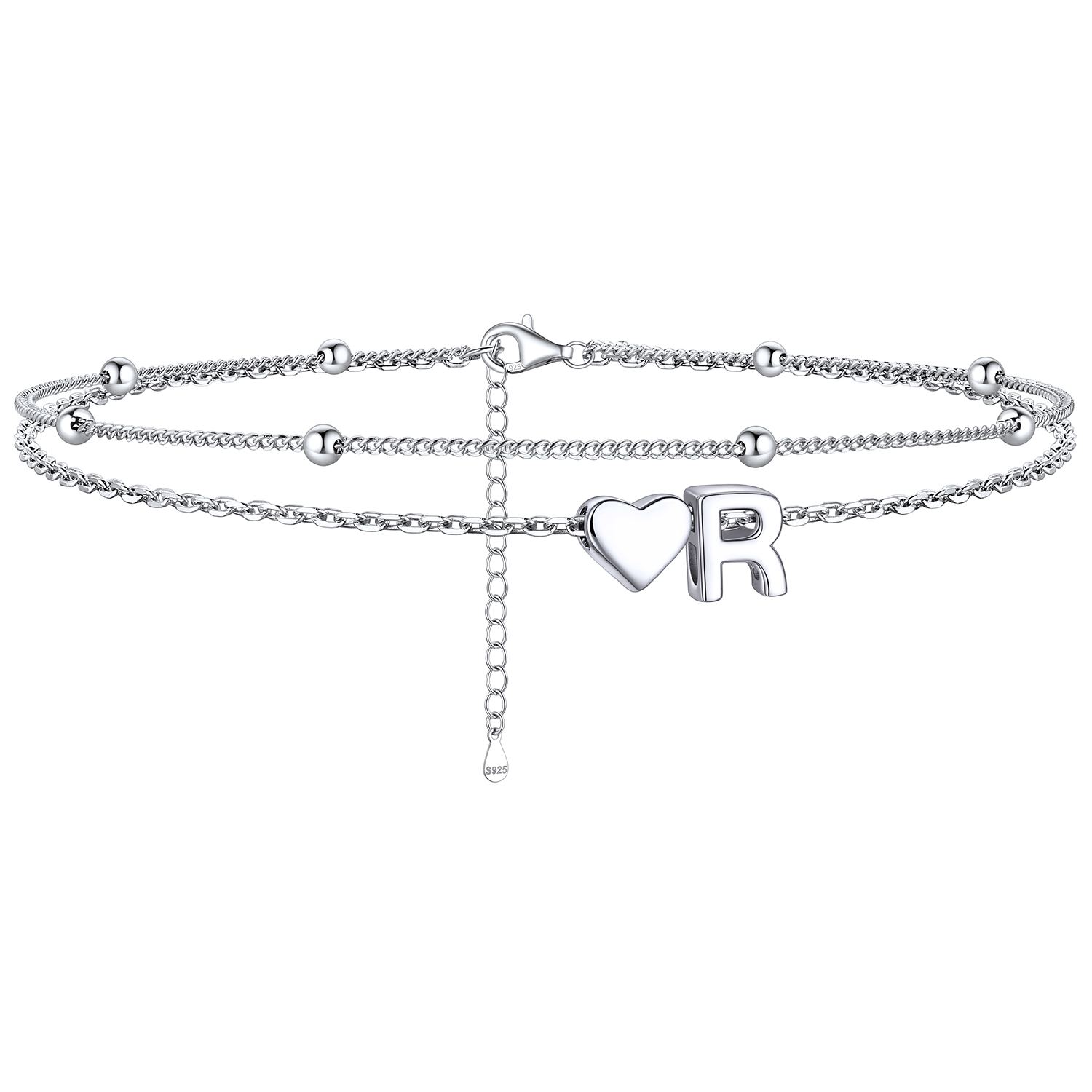Heart Anklet With Letter