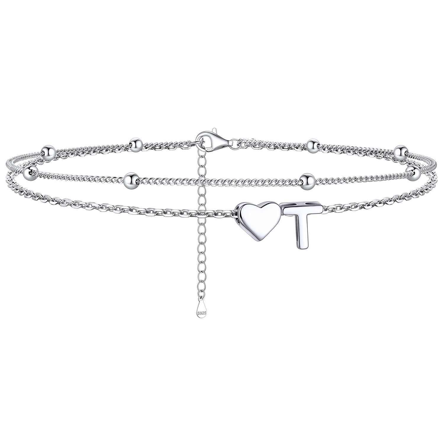 Heart Anklet With Letter