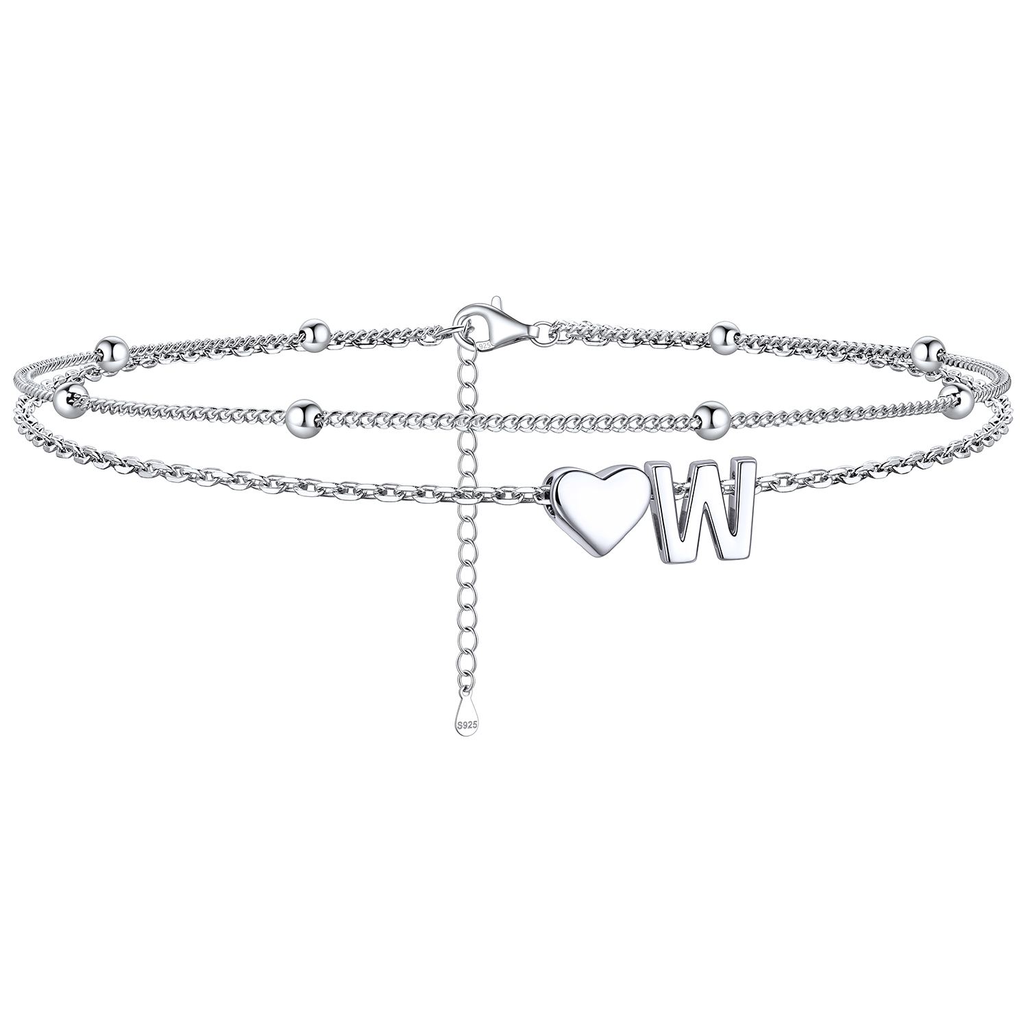 Heart Anklet With Letter