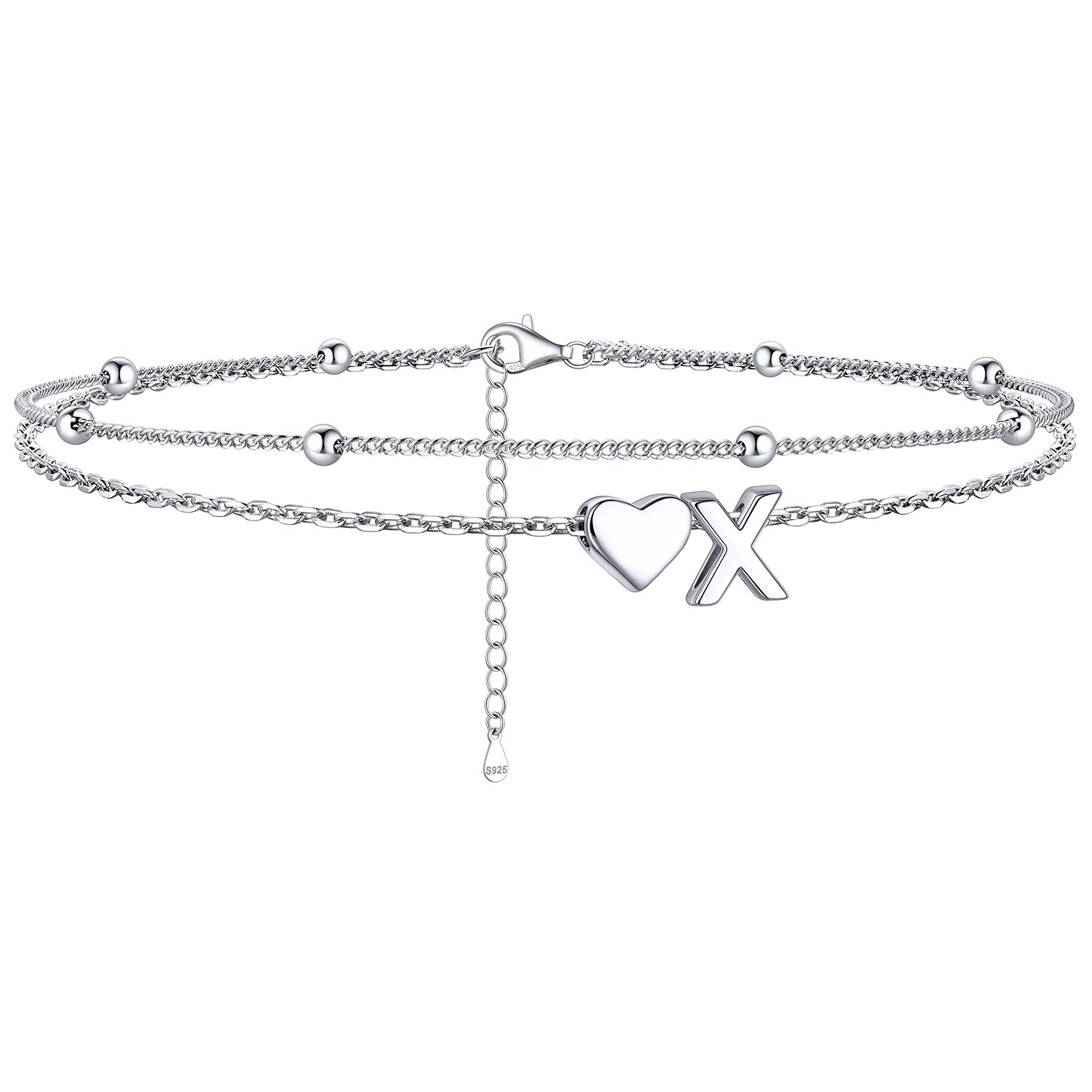 Heart Anklet With Letter