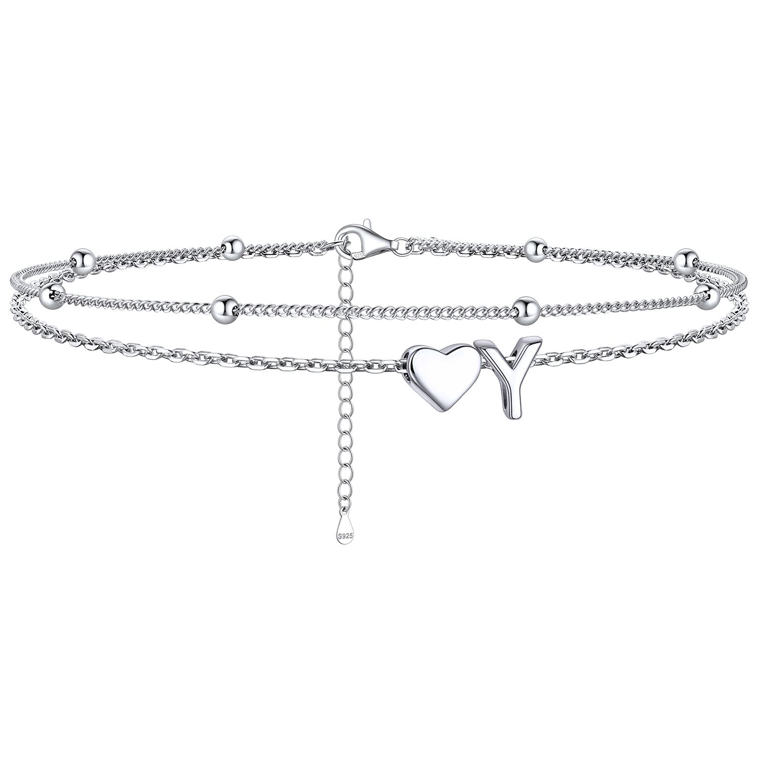 Heart Anklet With Letter