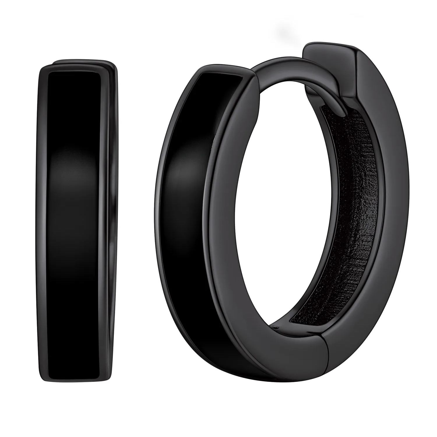 Hypoallergenic Lightweight Hoop Earrings, Black Colors