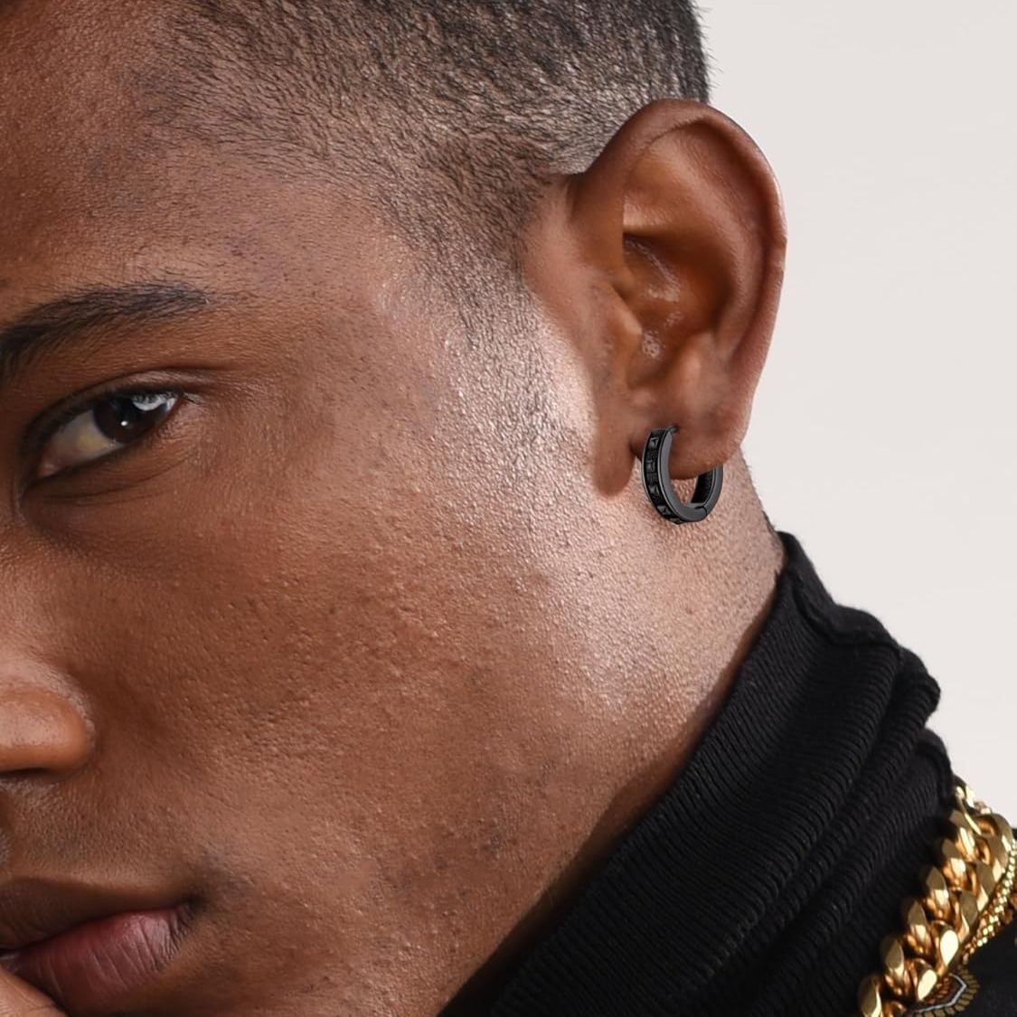 Punk Spike Hoop Earrings for Men