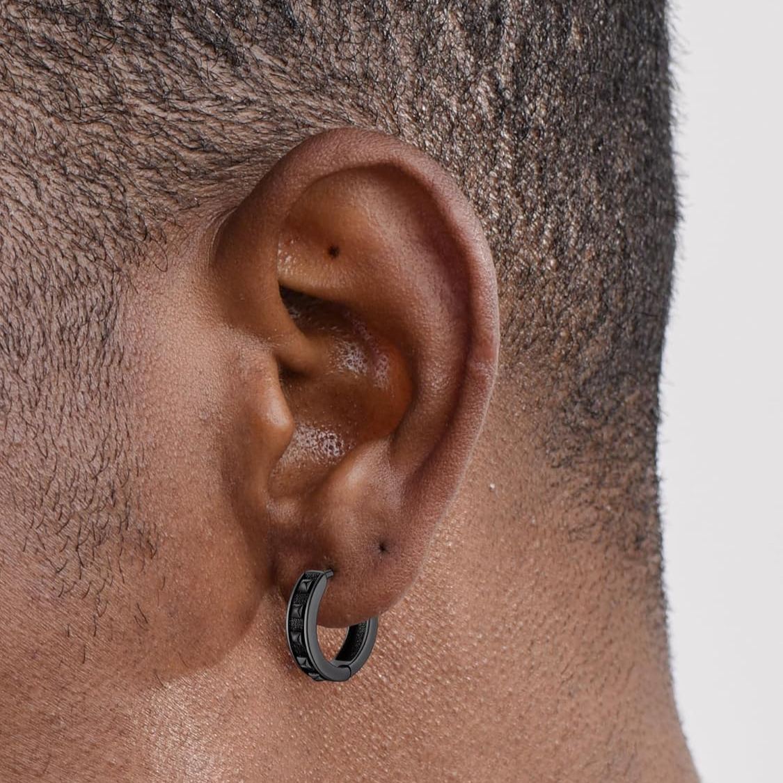 Punk Spike Hoop Earrings for Men
