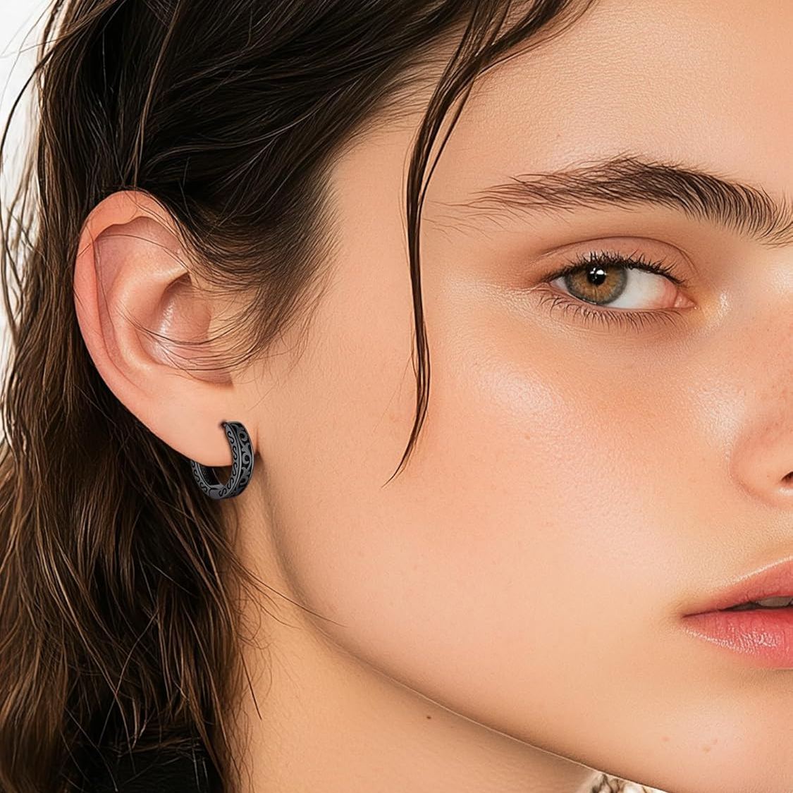 Celtic Knot Vine Huggie Hoops Earrings for Women