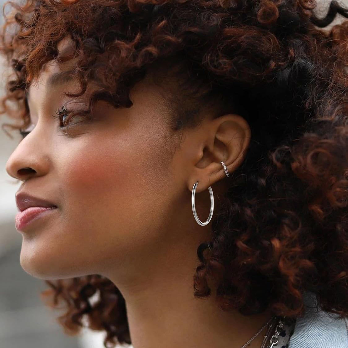 Lightweight Endless Hoop Earring  for Women