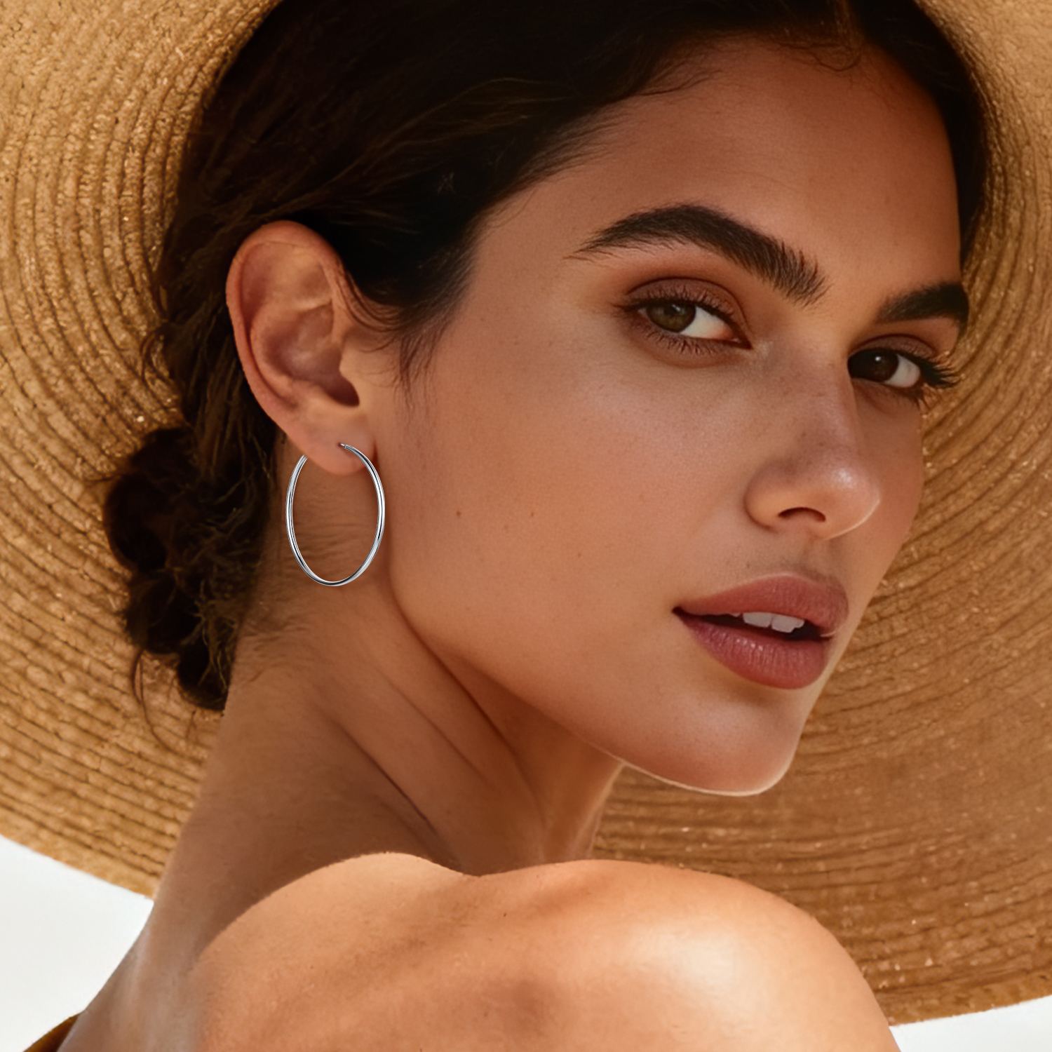 Lightweight Endless Hoop Earring  for Women