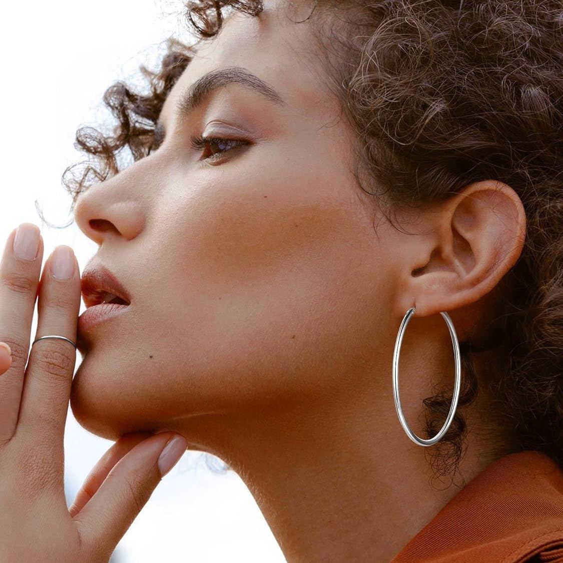 Lightweight Endless Hoop Earring  for Women