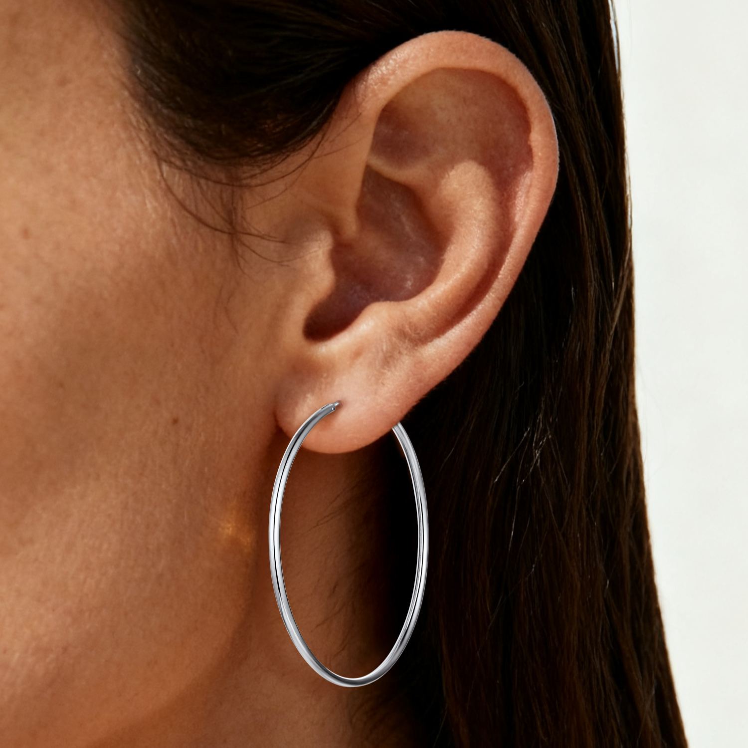Lightweight Endless Hoop Earring  for Women
