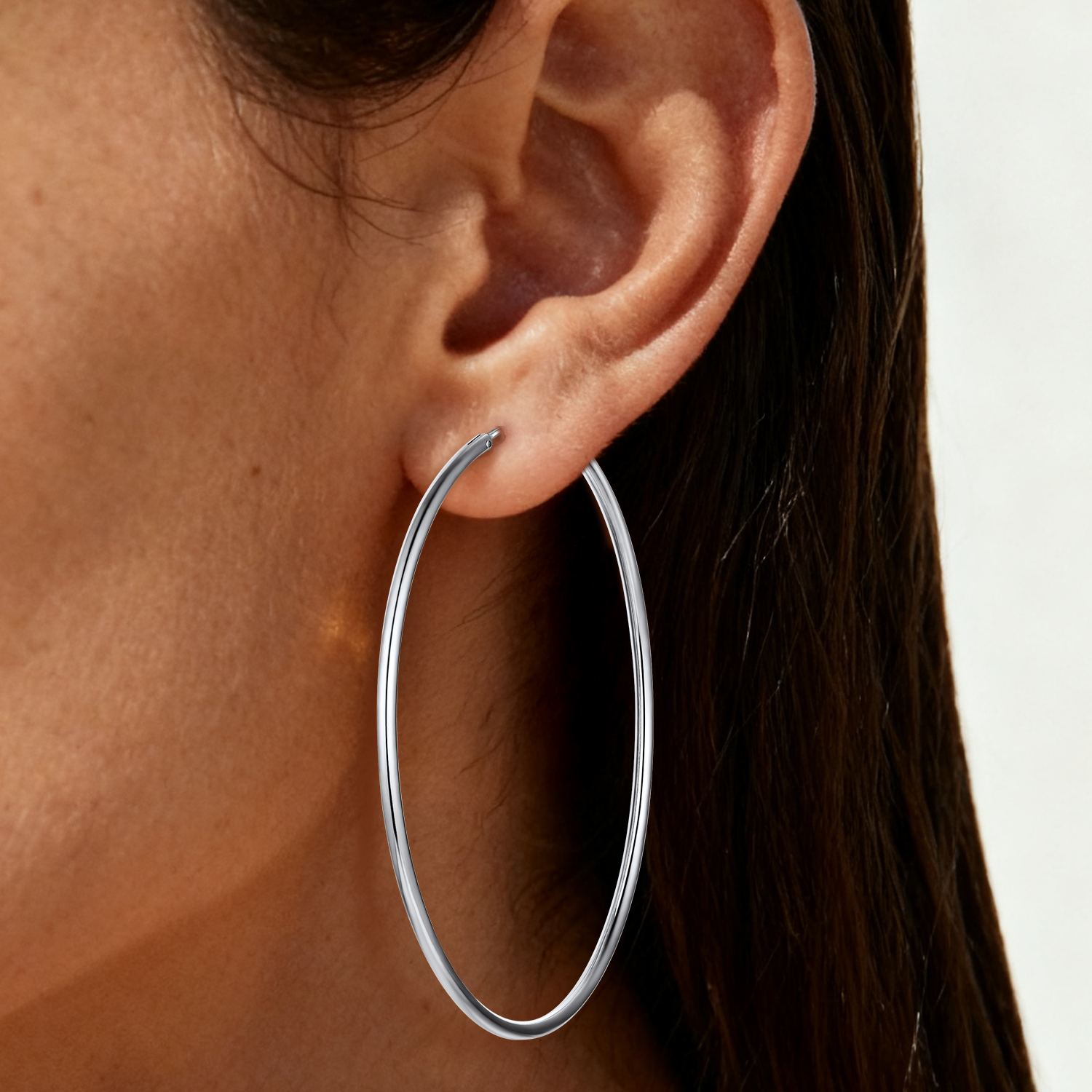 Lightweight Endless Hoop Earring  for Women