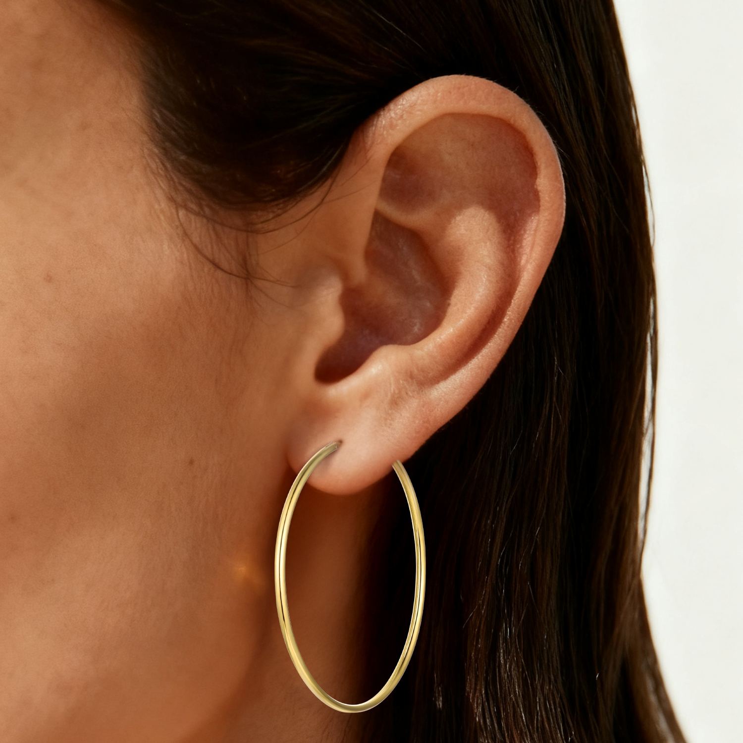 Lightweight Endless Hoop Earring  for Women