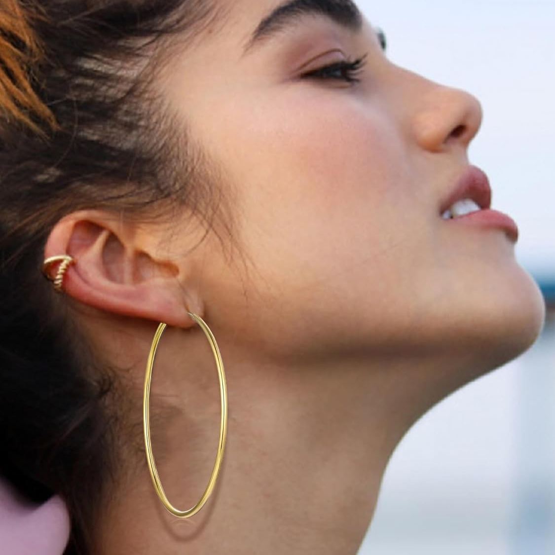Lightweight Endless Hoop Earring  for Women