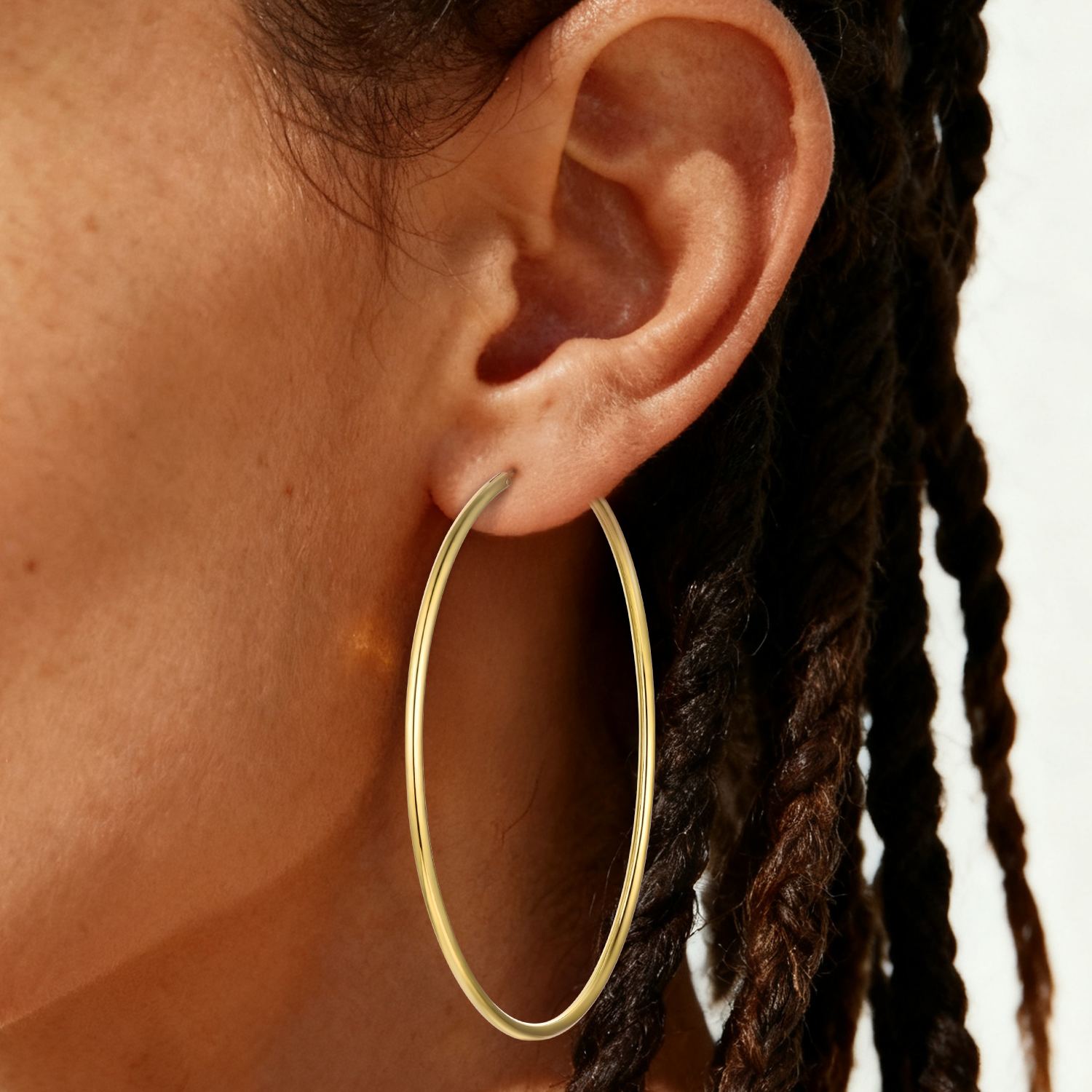 Lightweight Endless Hoop Earring  for Women