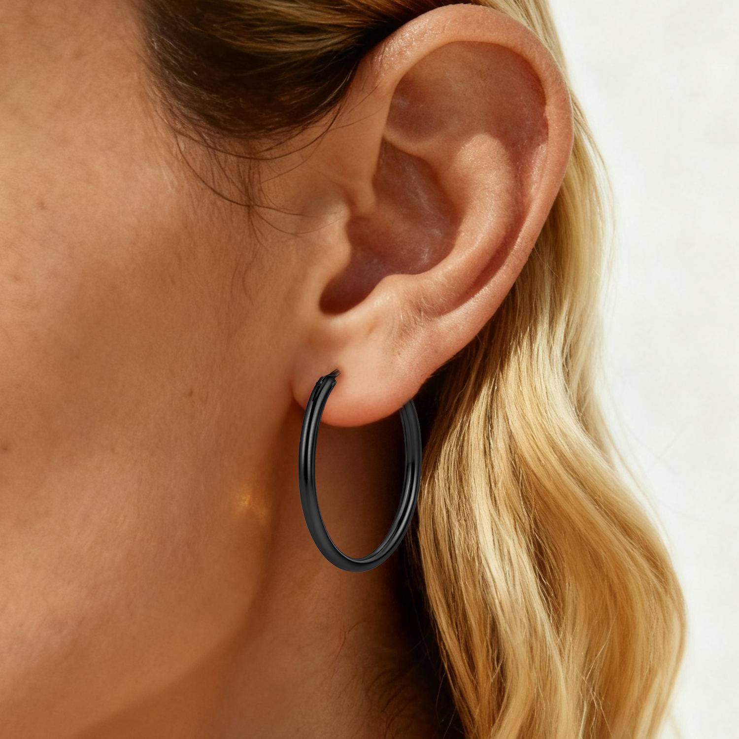 Lightweight Endless Hoop Earring for Women