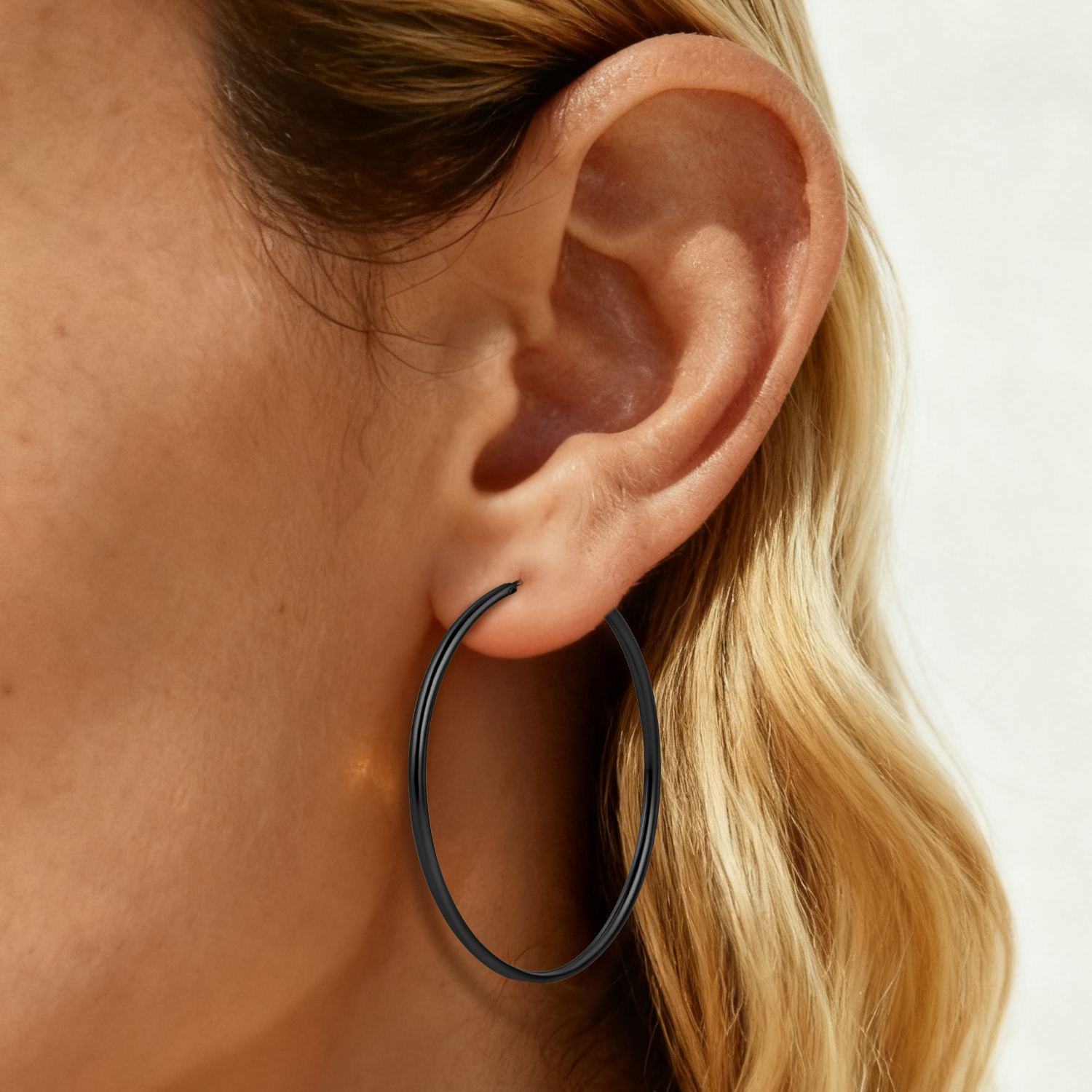 Lightweight Endless Hoop Earring for Women