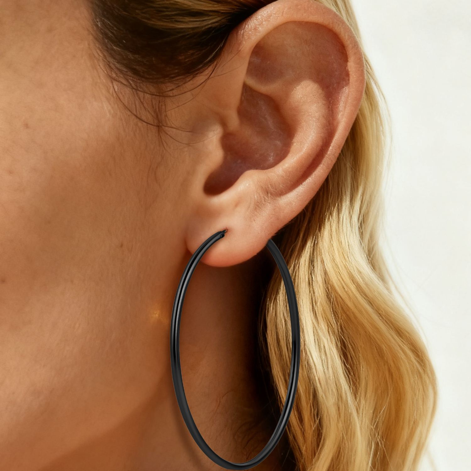 Lightweight Endless Hoop Earring for Women