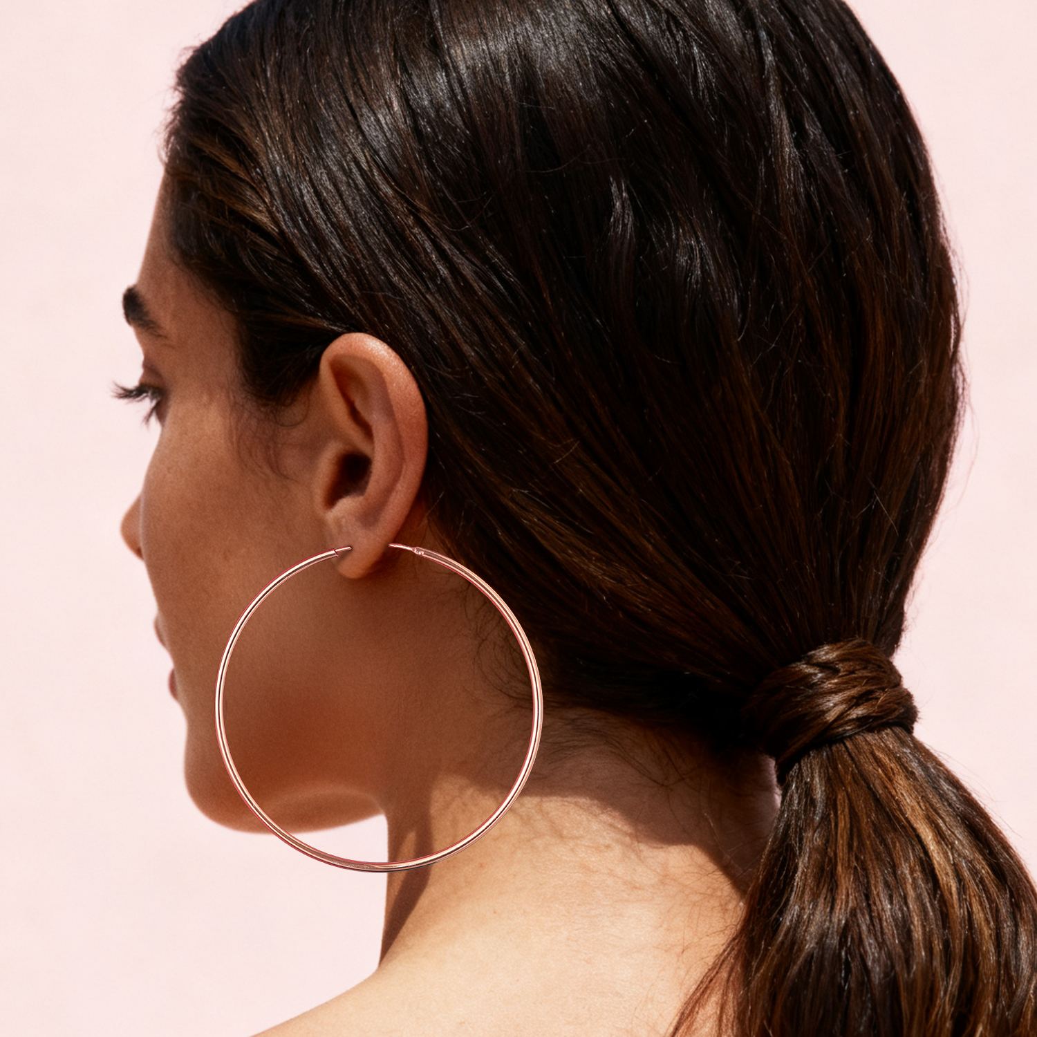 Lightweight Endless Hoop Earring for Women