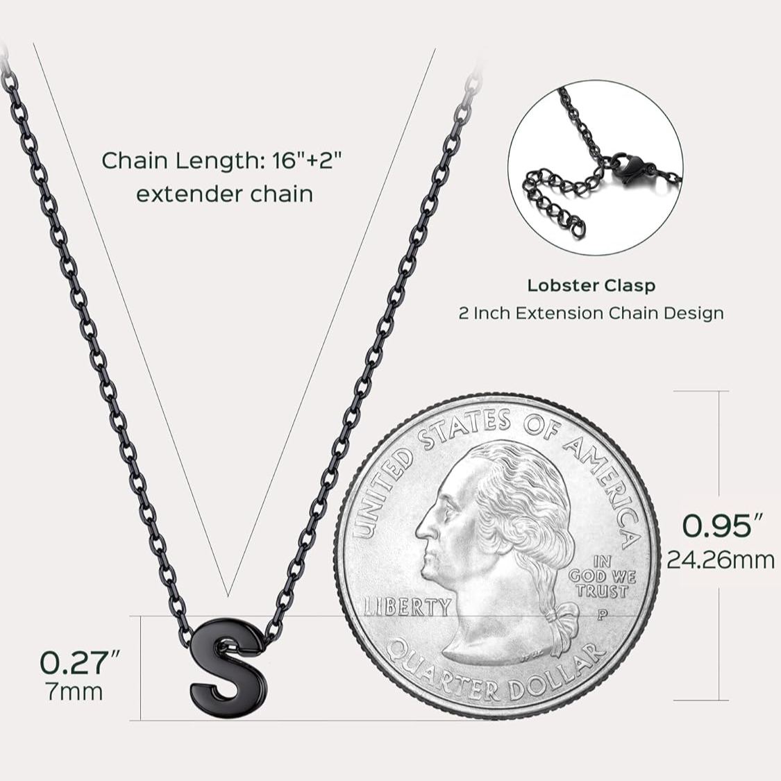 Initial Dainty Necklace for women, silver jewelry, A to Z  jewelry, gift idea