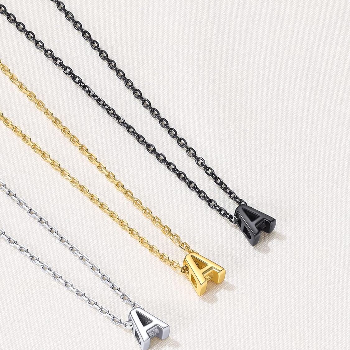 Initial Dainty Necklace for women, silver jewelry, A to Z  jewelry, gift idea