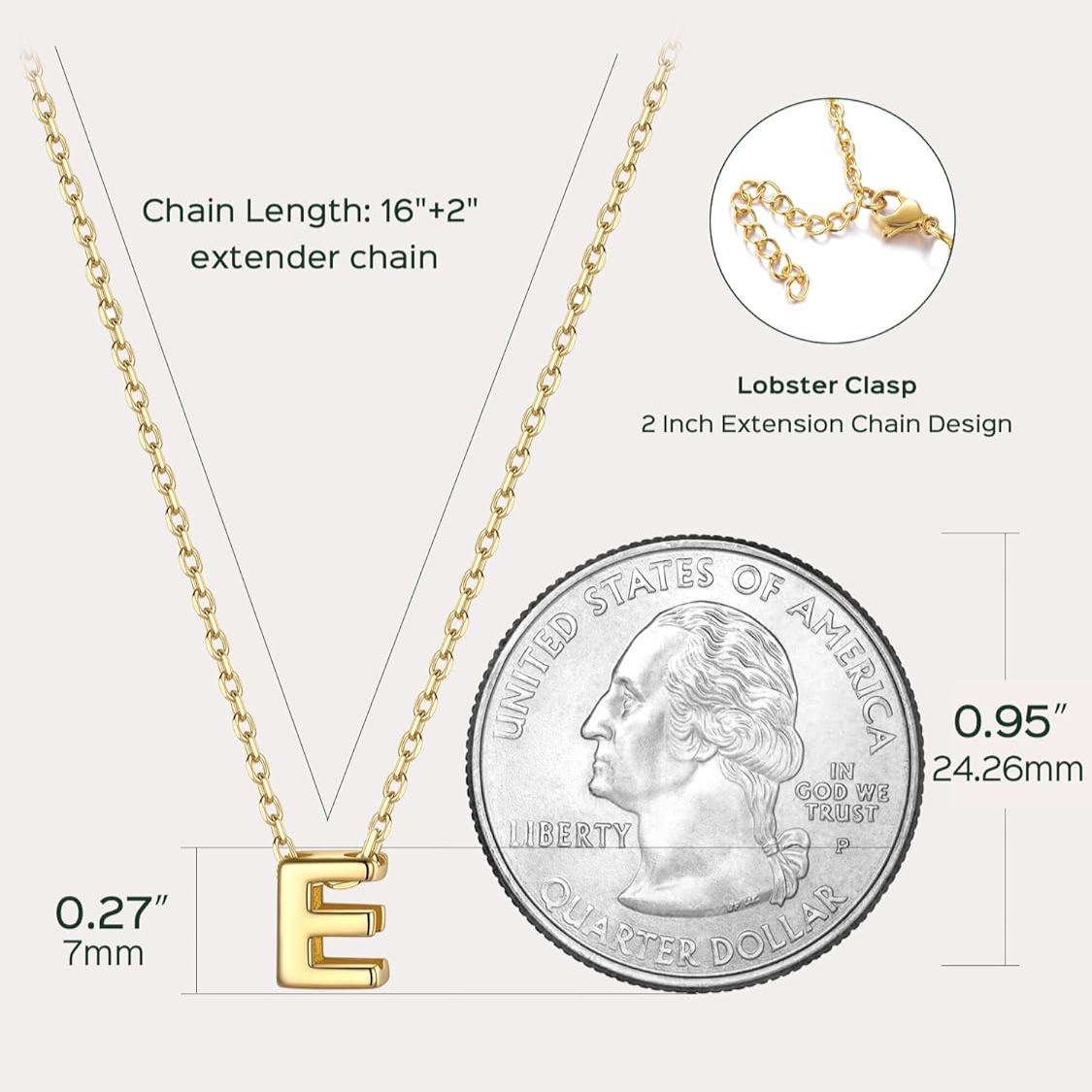 Initial Dainty Necklace for women, silver jewelry, A to Z  jewelry, gift idea