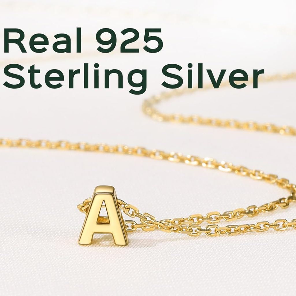 Initial Dainty Necklace for women, silver jewelry, A to Z  jewelry, gift idea