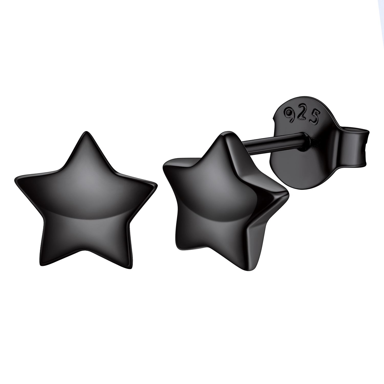 Black Star Stud Earrings for Women