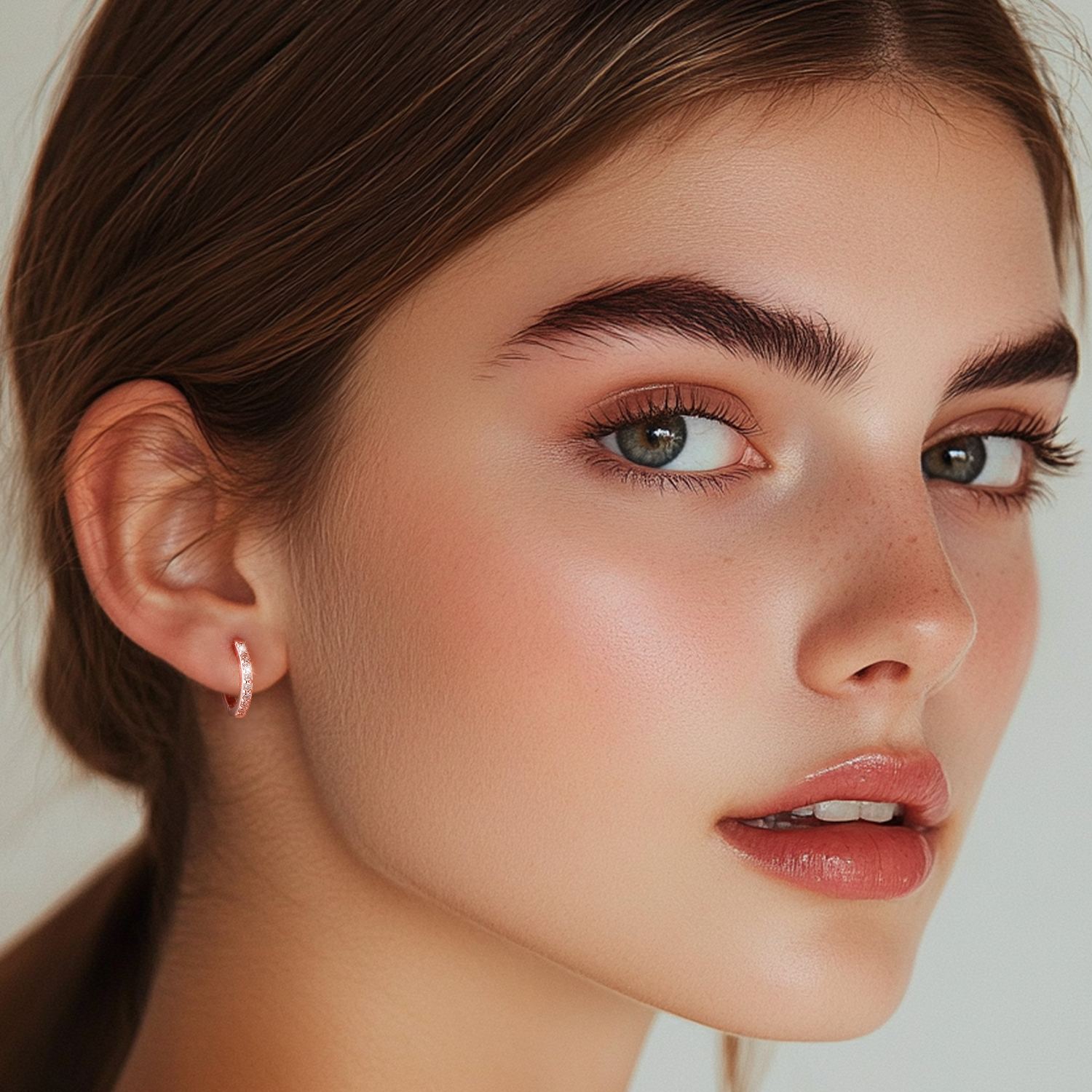 Cubic Zirconia Huggie Hoop Earring for Women