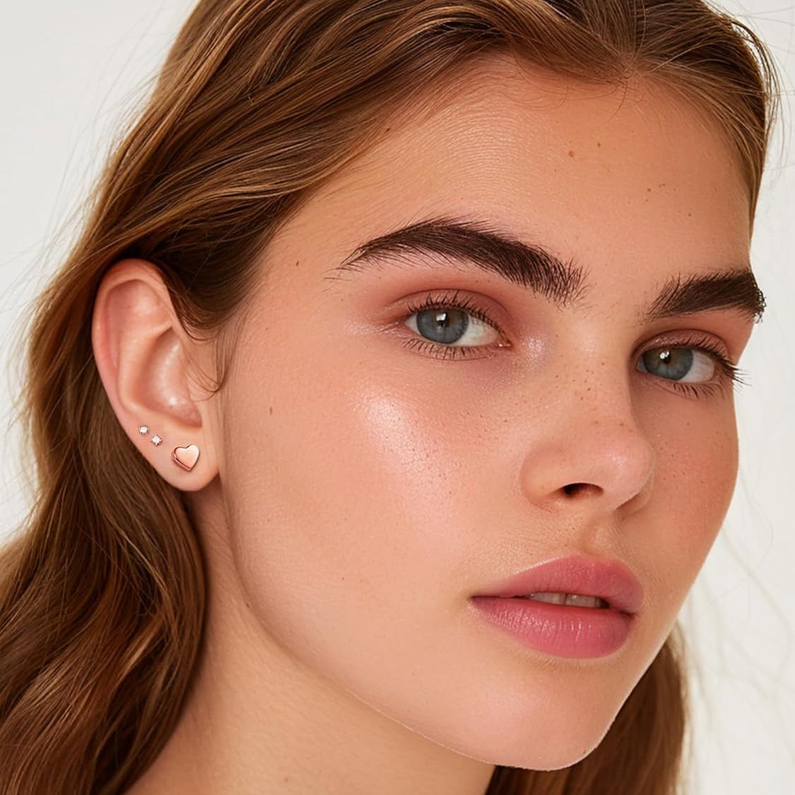 Classic 7mm Heart Stud Earrings for Women and Men,  silver jewelry, gift idea, Sterling silver earrings