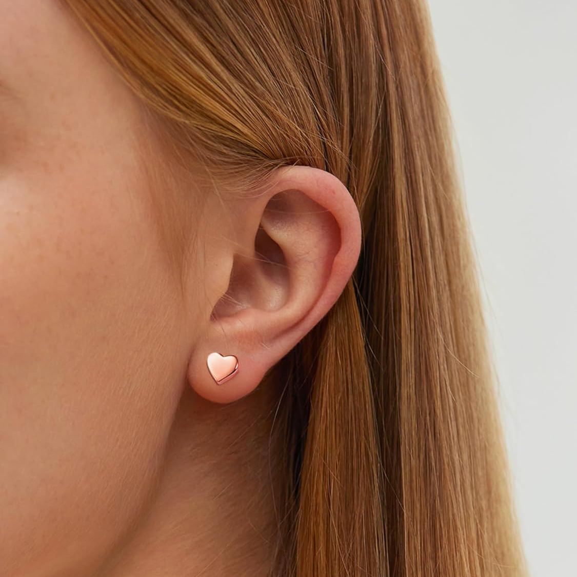 Classic 7mm Heart Stud Earrings for Women and Men,  silver jewelry, gift idea, Sterling silver earrings