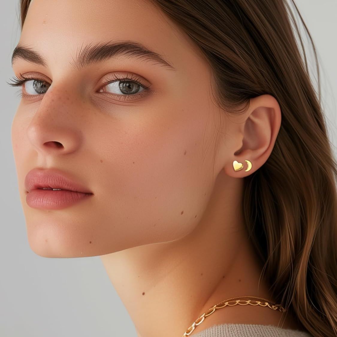 Classic 7mm Heart Stud Earrings for Women and Men,  silver jewelry, gift idea, Sterling silver earrings